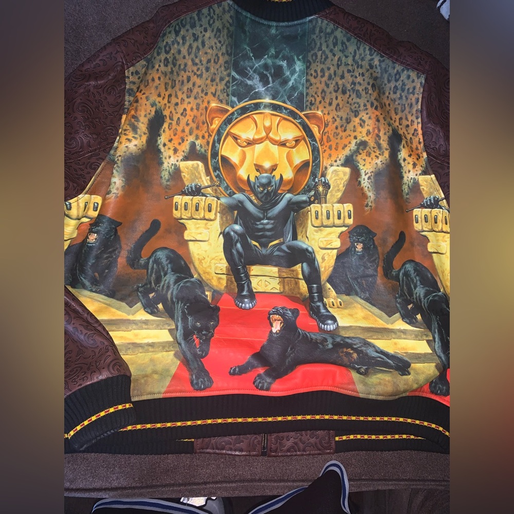 Robert graham marvel limited edition black panther leather coat - Picture 4 of 8